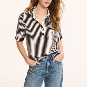 Frame Striped Black and White Women's Top